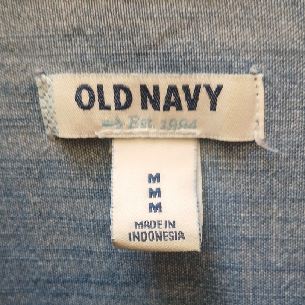 Old NAVY Blue Denim Blouse - Picture 2 of 3